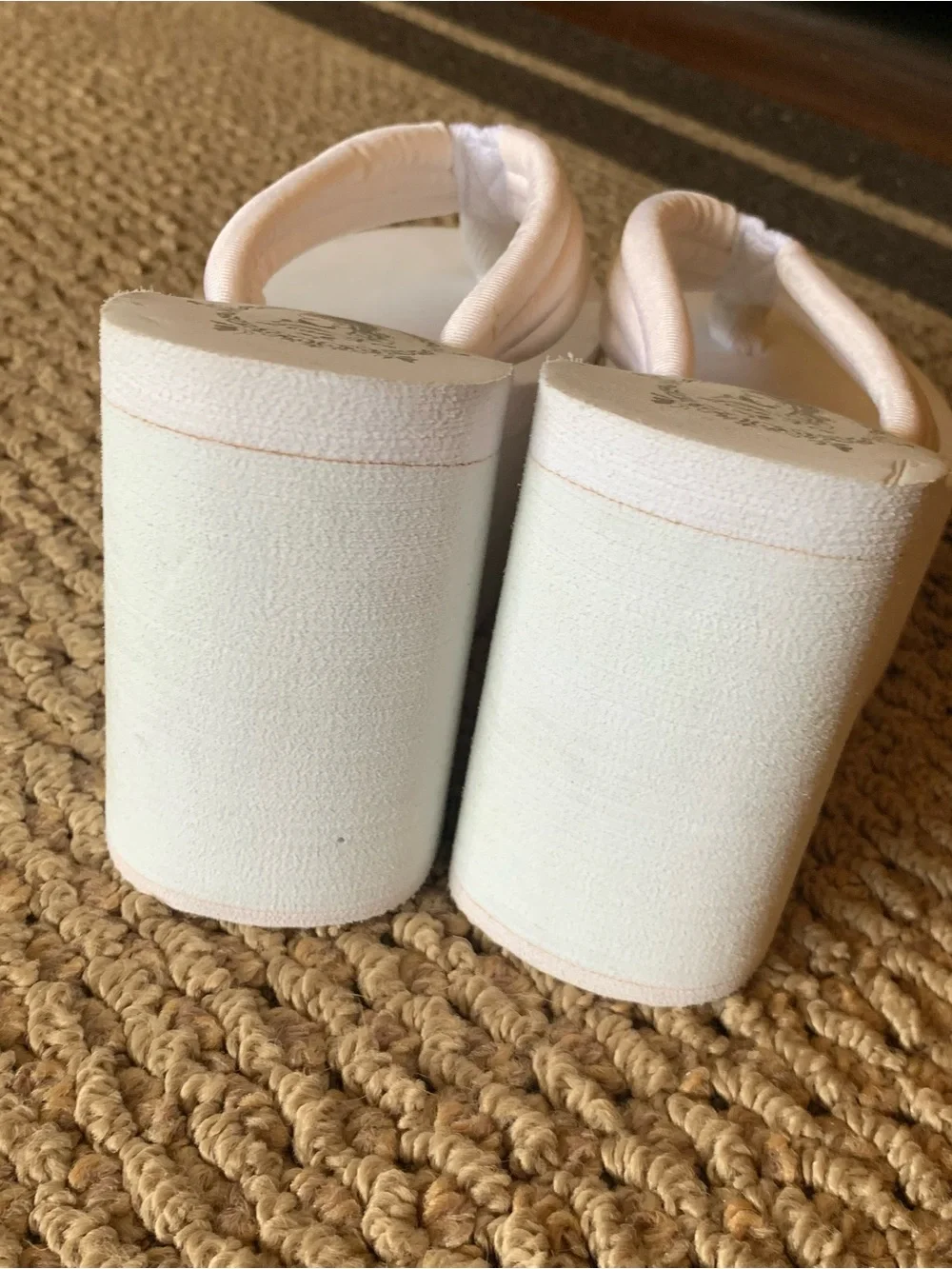 Women's White Platform Wedge Flip-Flops